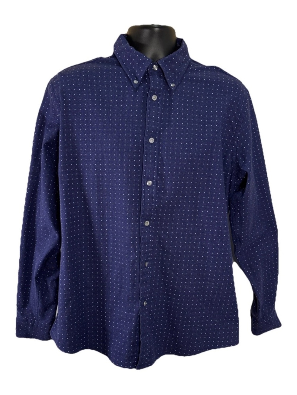 Brooks Brothers Men’s Flannel Shirt L 100% Cotton Polka Dot Original Polo Shirt